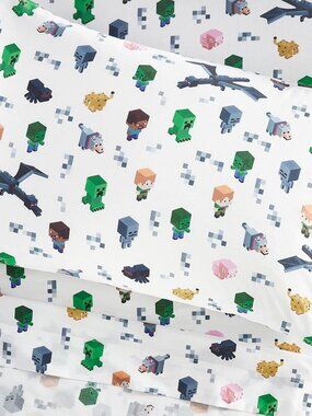 Pottery Barn Kids Minecraft™ Organic Sheet Set
